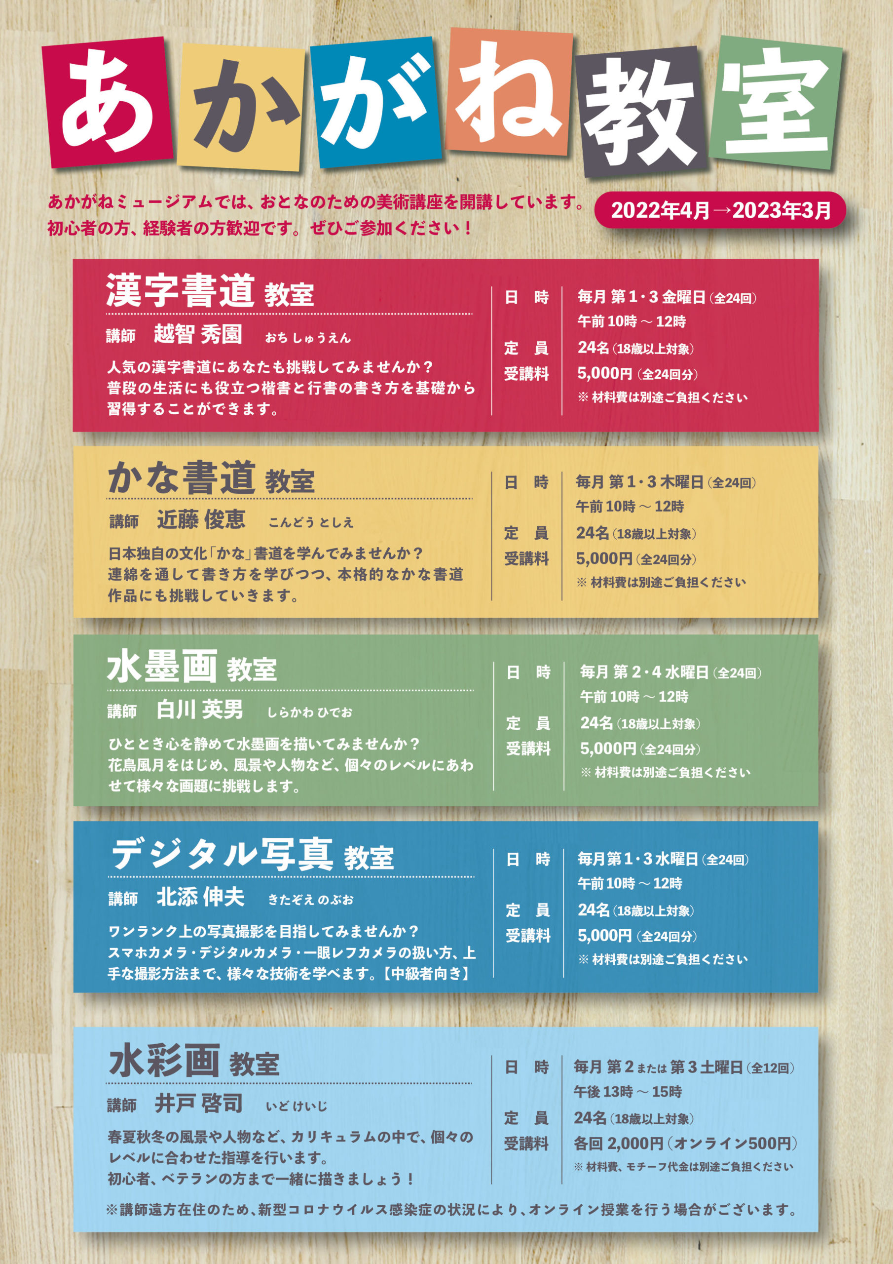 あかがね教室 受講者 募集いたします 新居浜市総合文化施設 美術館 あかがねミュージアム