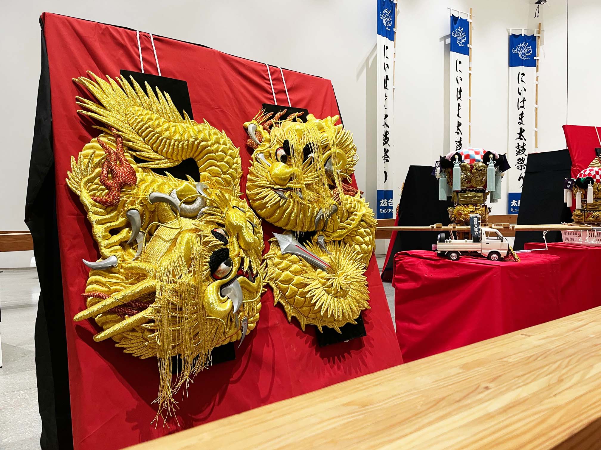 【通販特価】太鼓台 布団締め 阿龍 吽龍 お祭り ちょうさ その他